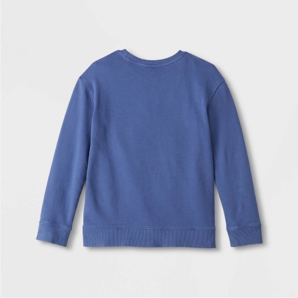 Gender neutral crewneck pullover blue sweater NWT - Picture 3 of 3
